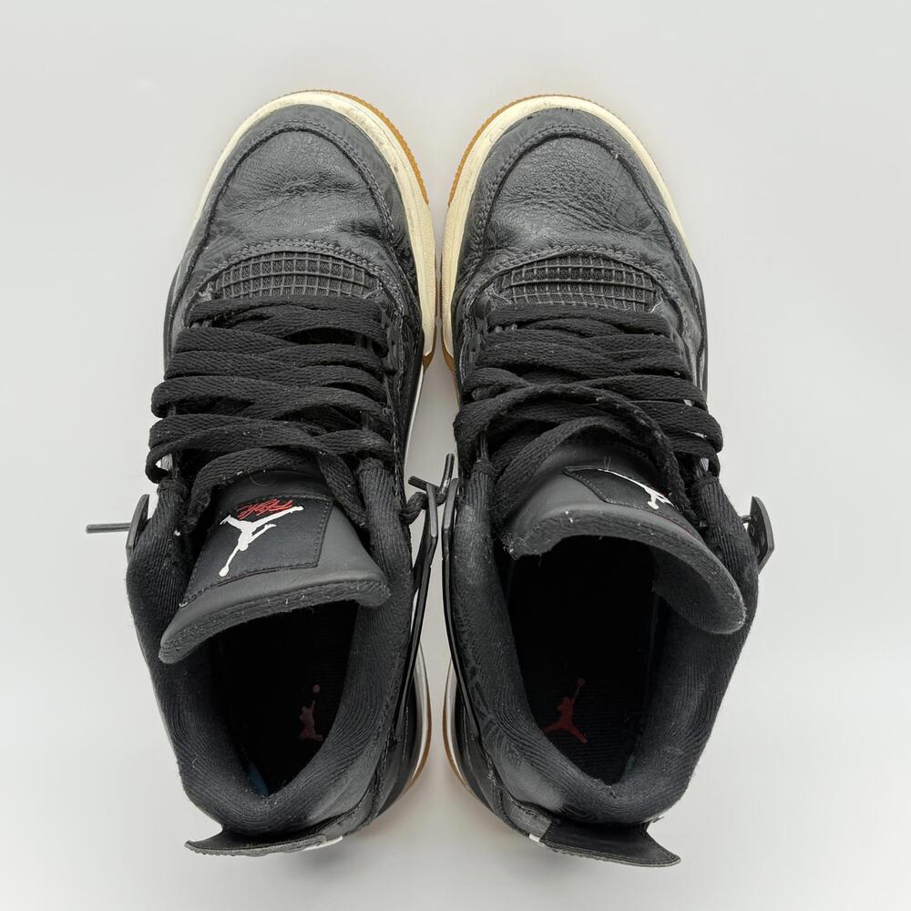 Nike Air Jordan 4 Retro GS 'Laser Black Gum' Youth Size 7 - Picture 7 of 13